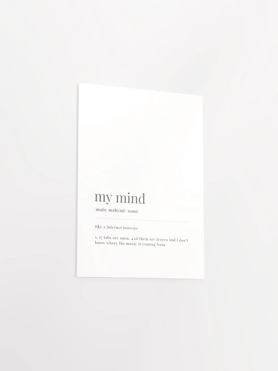 My Mind Definition Poster Print product image (3)