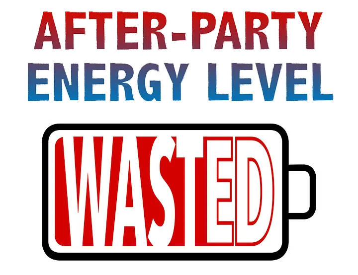 After-Party Energy Level - Wasted T-Shirt product image (2)