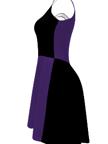 Midnight Veil Designs Black and Purple Fantasy Skater Dress - XS to 3XL product image (3)