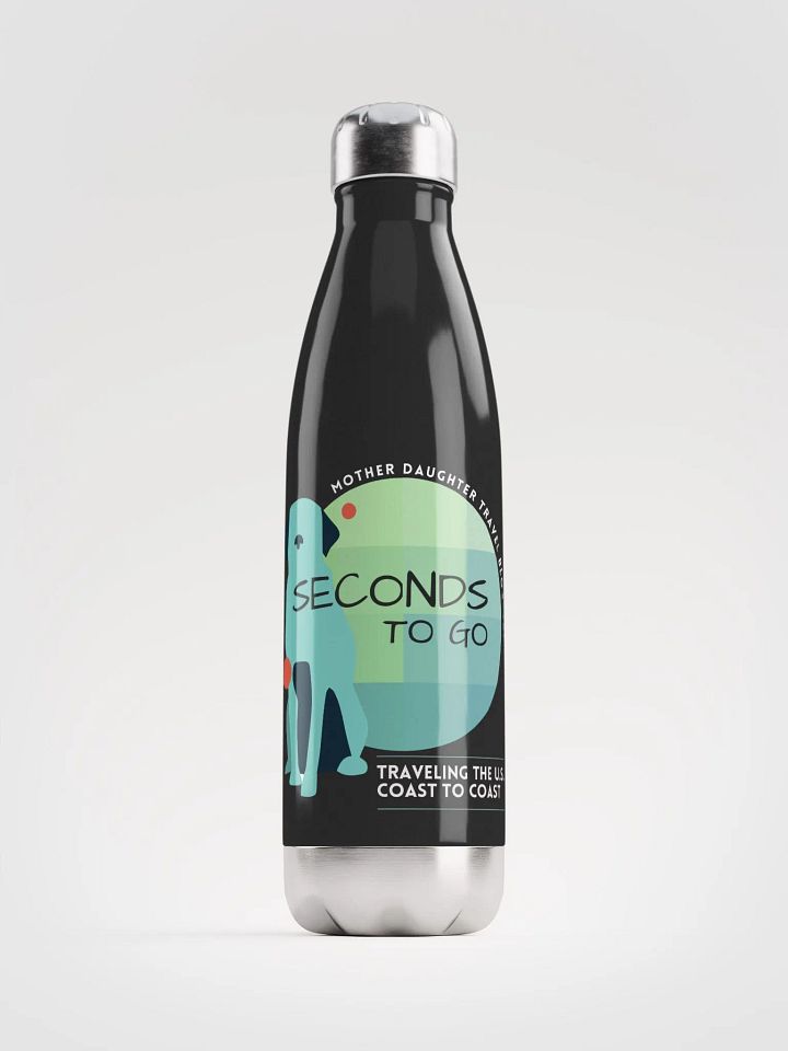 Seconds to Go Logo Signature Stainless Steel Water Bottle Black product image (1)