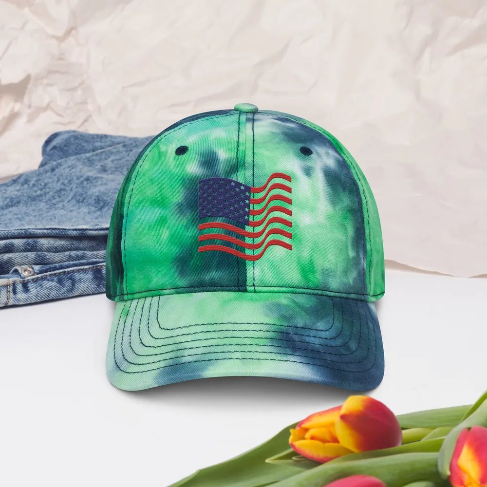 Starry Stripes Tie-Dye Dad Hat product image (9)