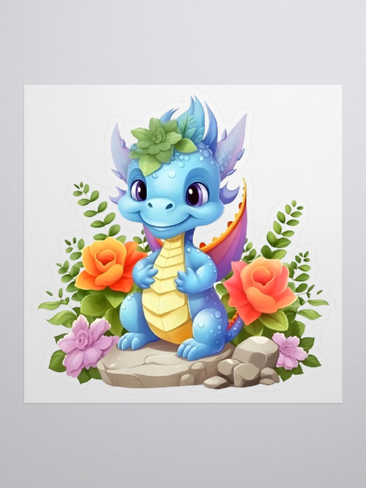 Whimsical Blue Dragon Sticker Set product image (2)