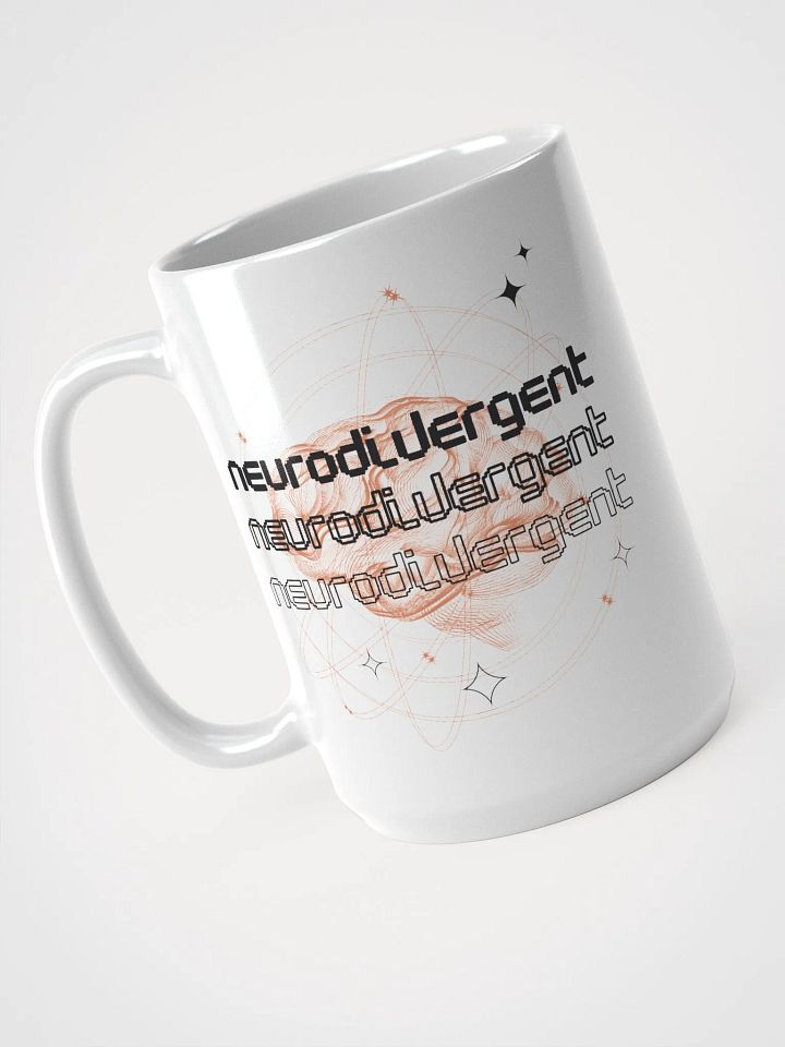 NEURODIVERGENT white glossy mug product image (1)