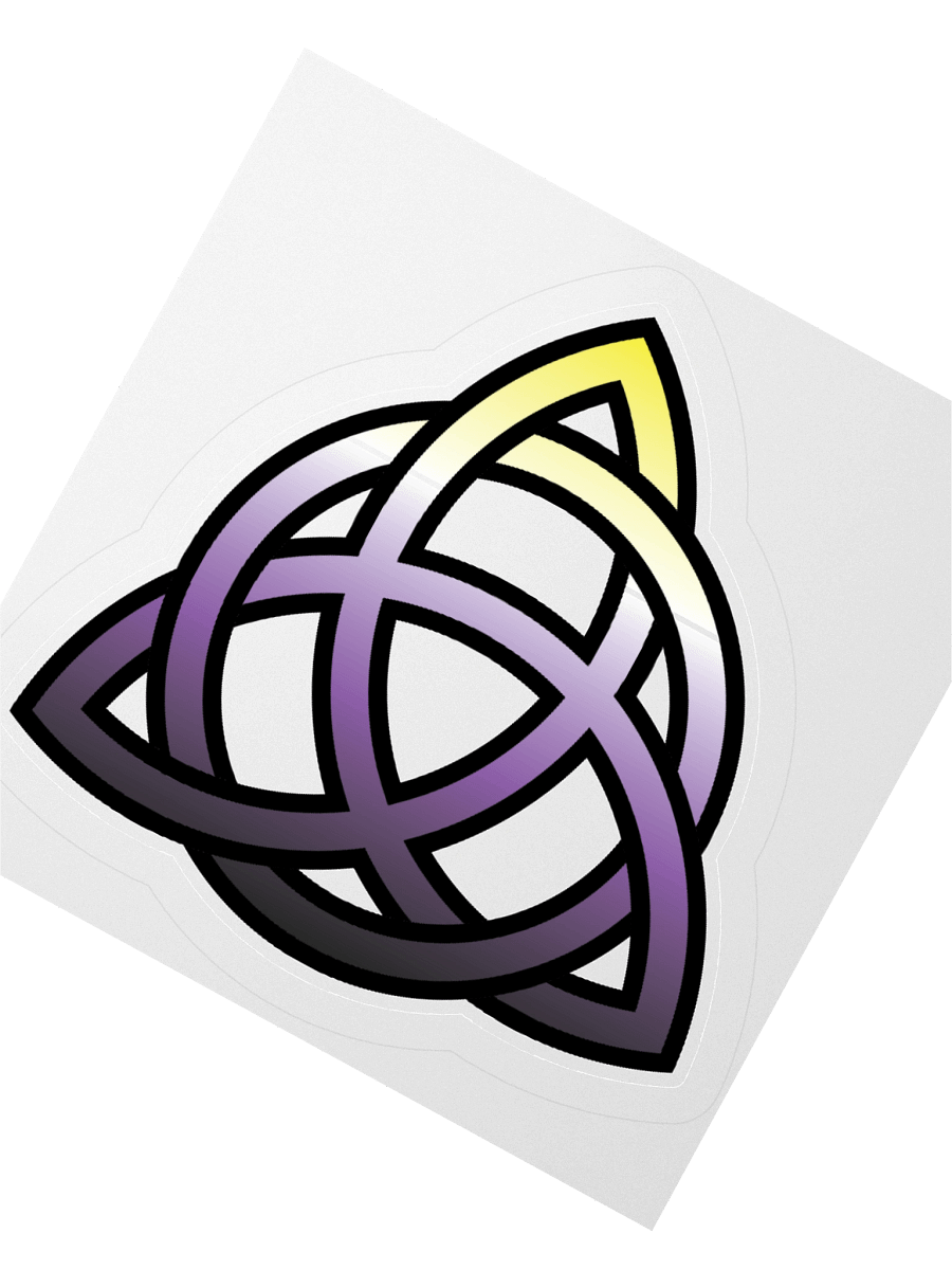 Non-binary Pride Gradient Celtic Knot Sticker product image (6)