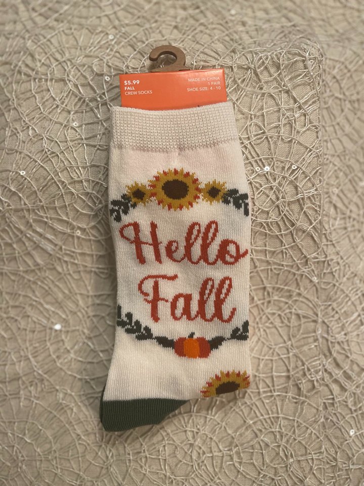 Hello Fall Crew Socks product image (1)