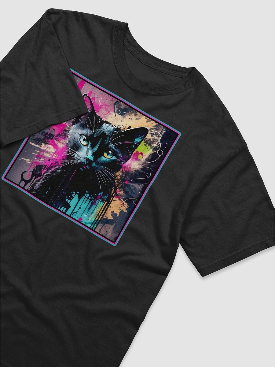 Graffiti Inspired Black Cat T-Shirt product image (7)