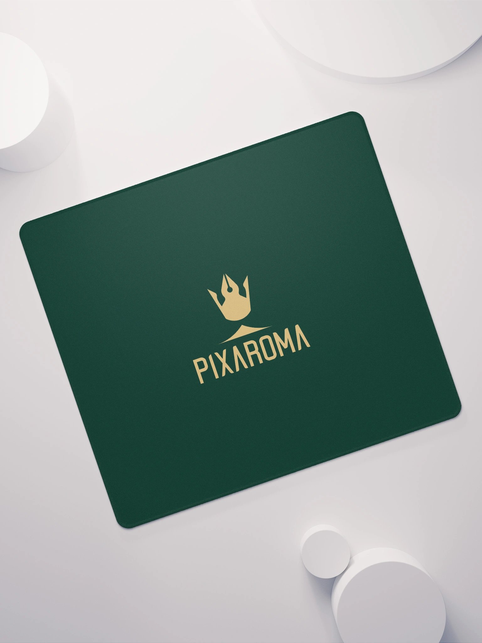 Pixaroma Gold Logo Gaming Mouse Pad (Green Edition) product image (11)