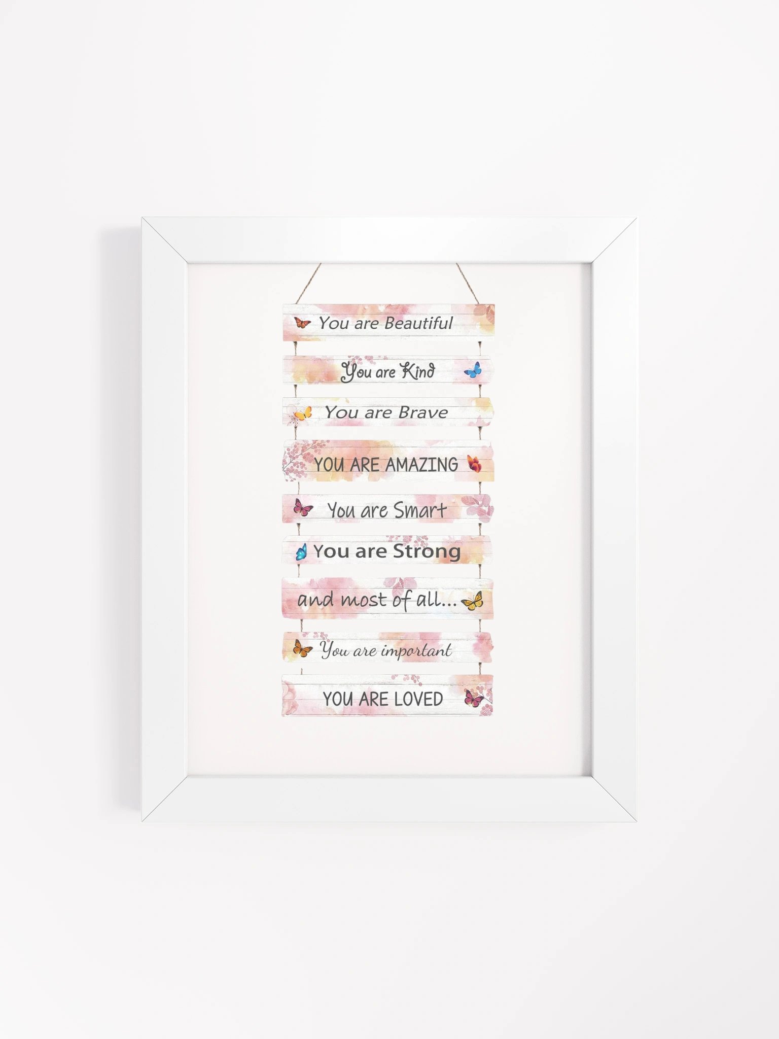 Affirmation Plank Wall Art Framed Poster product image (4)