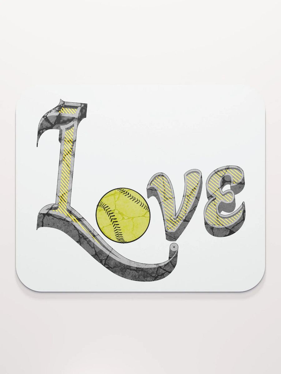 Love Softball Distressed Mouse Pad product image (2)