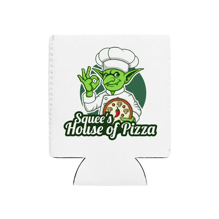Squee’s House of Pizza Coozie Can Cooler (White) product image (1)