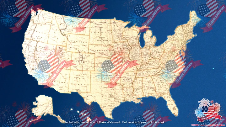 I Love America! Virtual Background/Wallpaper Set product image (1)