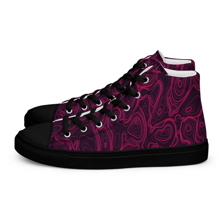 Topographic Swirl Men's High Top Shoes product image (1)