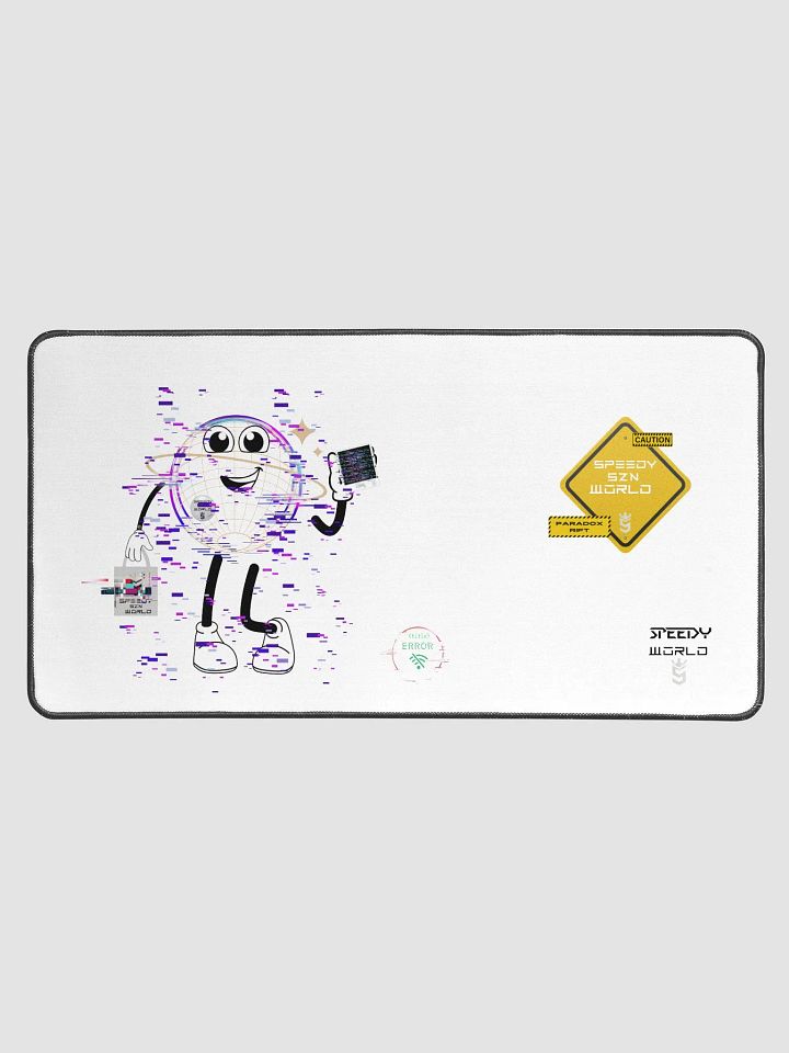 Glitch W0rLD Desk Mat product image (1)