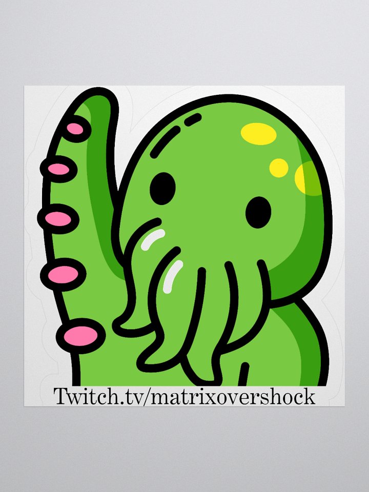 3x3 Cthulhu Hello Emote Sticker product image (1)