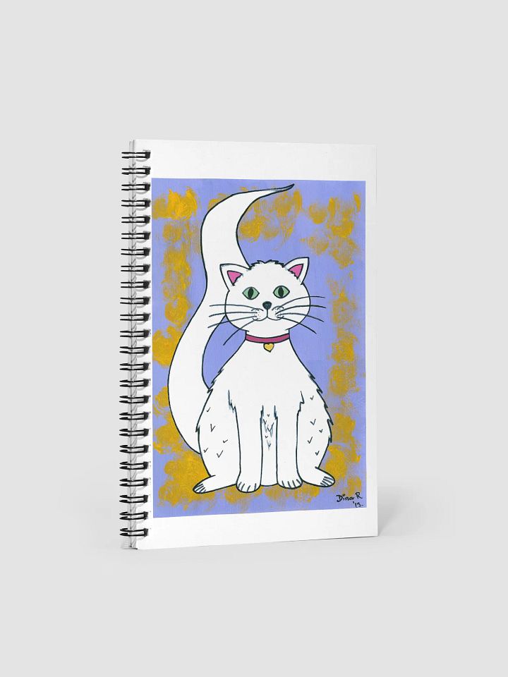 Cat (art by Dina R.) acrylic painting picture - Spiral Notebook product image (1)