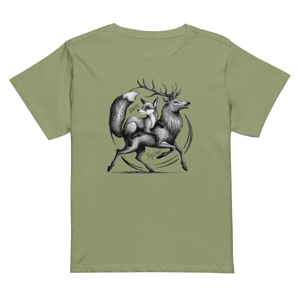 Always Together Iconic Vixen and Stag Women's High Waisted Tee product image (29)
