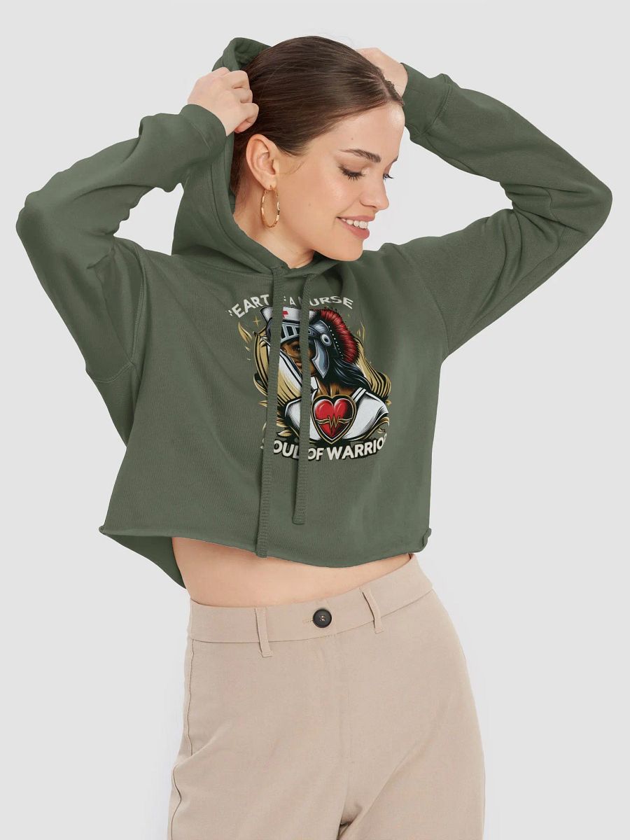 Heart of a Nurse, Soul of a Warrior Crop Hoodie product image (13)