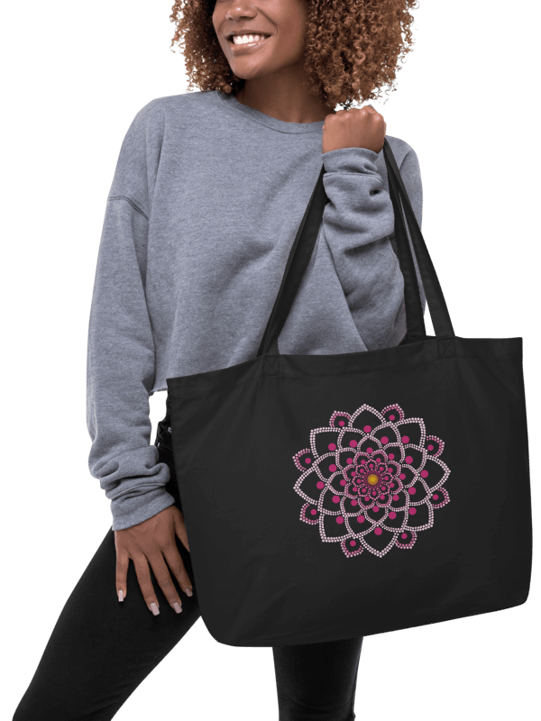 Simple Pink Mandala Organic Cotton Tote Bag product image (7)
