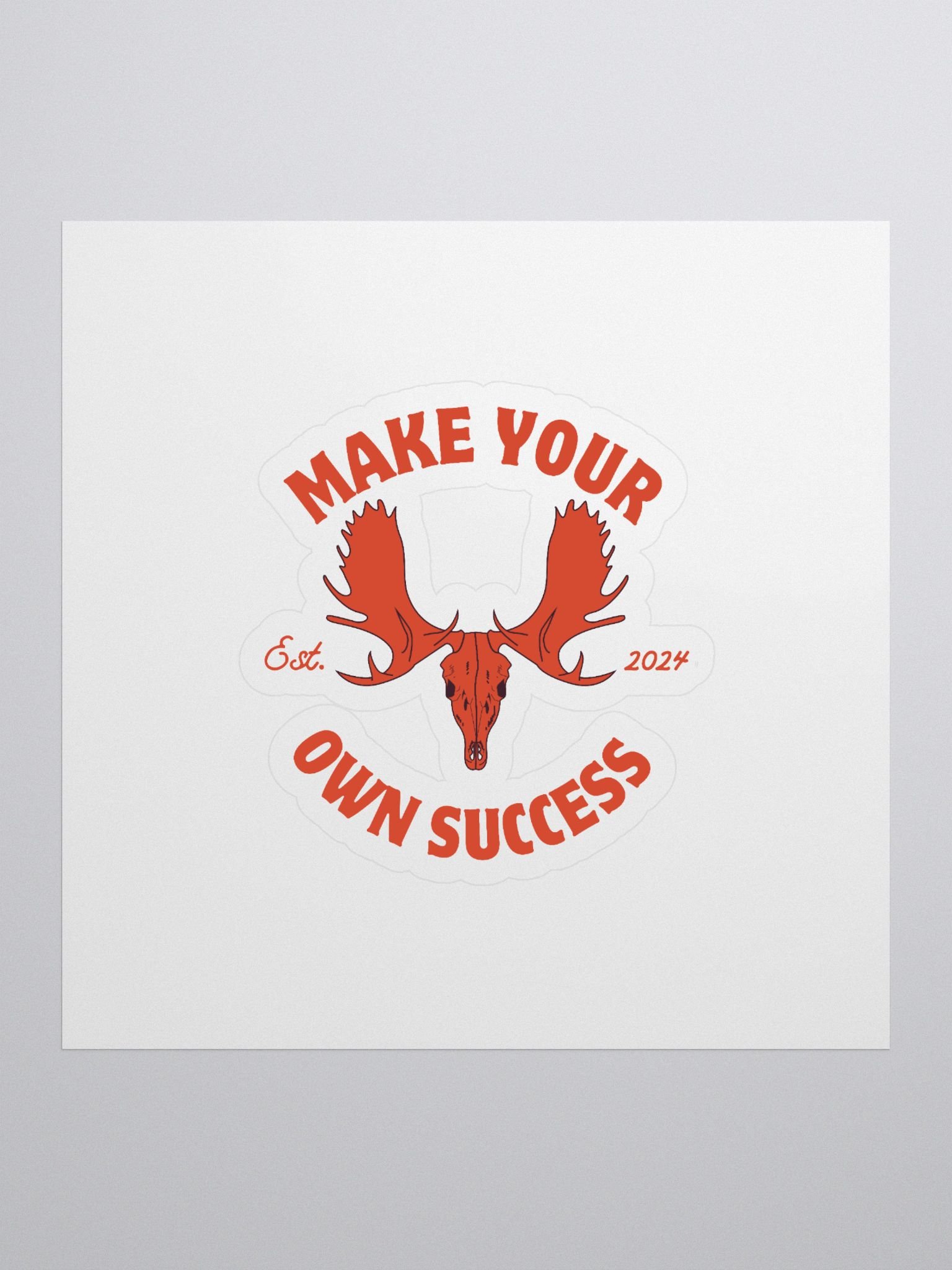 Moose Skull - Make Your Own Success Sticker product image (1)