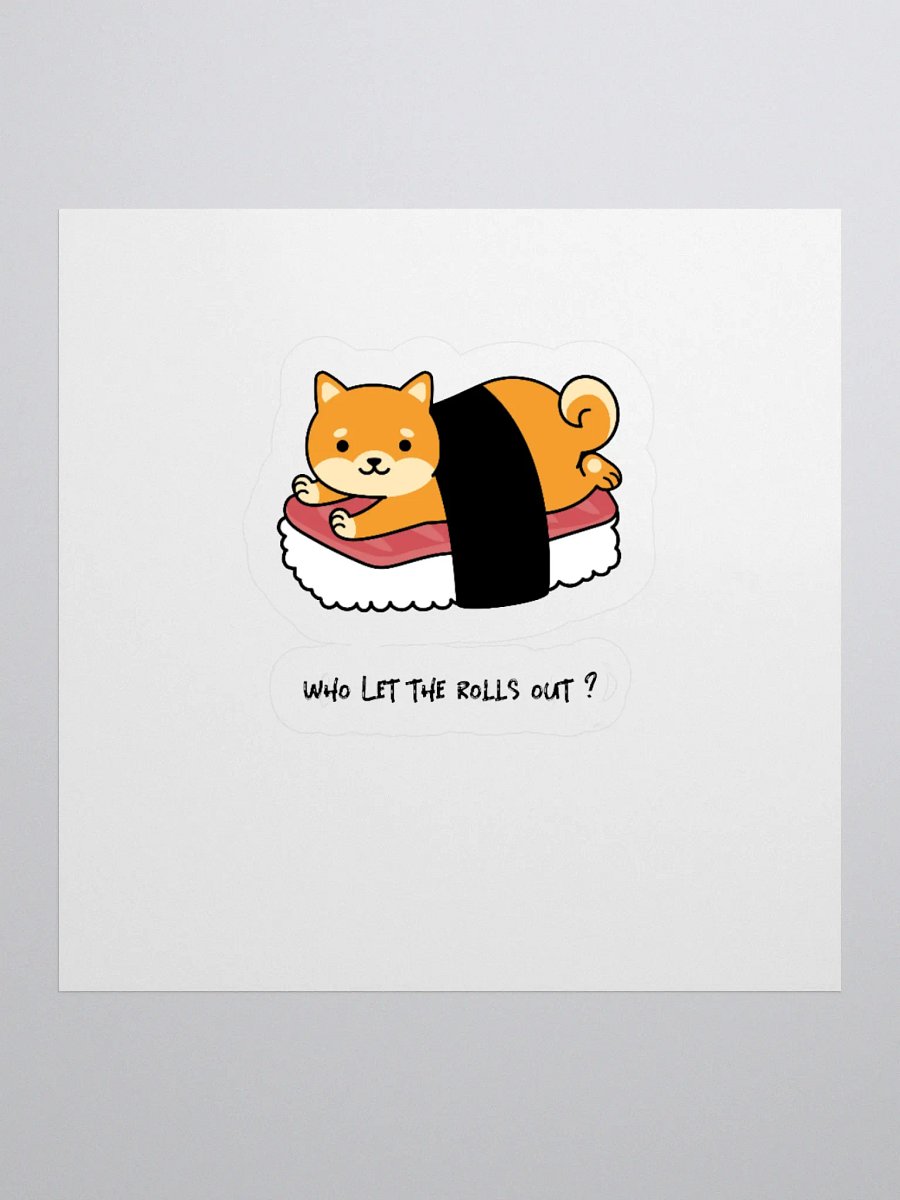 Sushi Shiba Inu Kiss Cut Stickers product image (1)