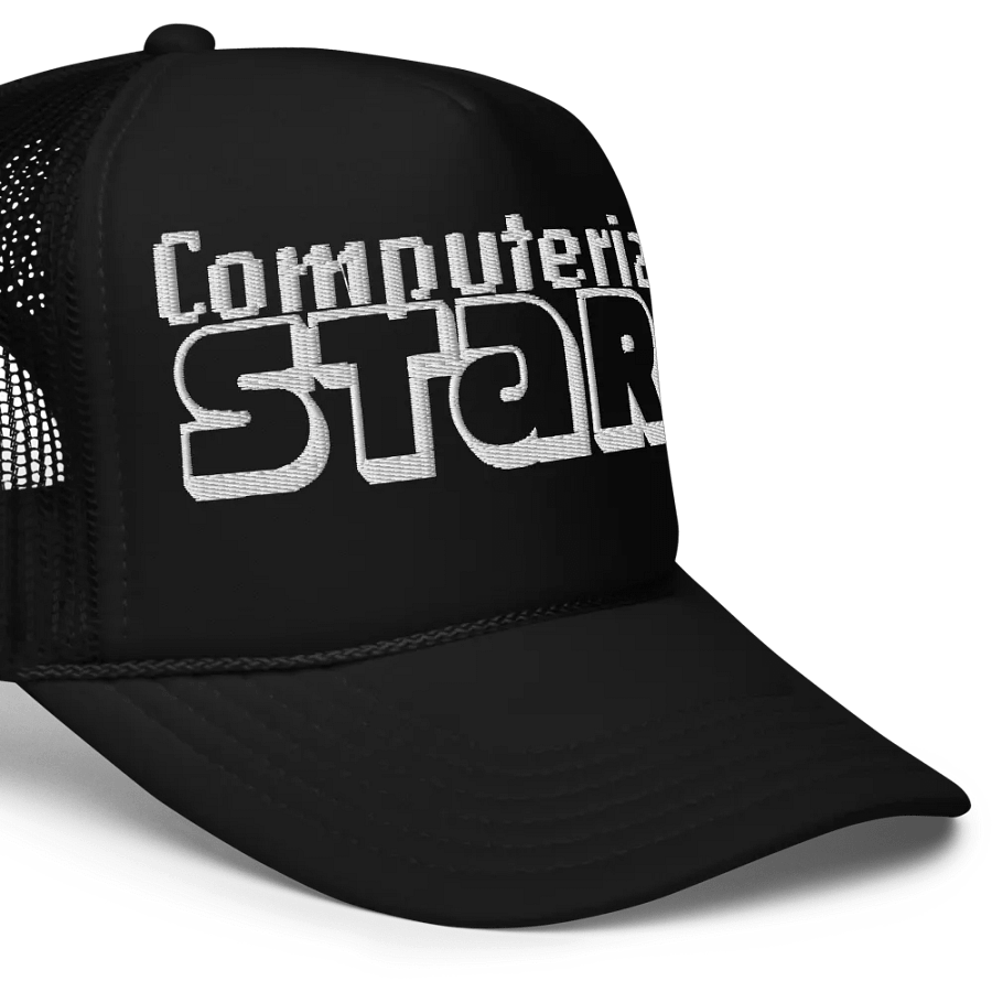 Computerized Start™ White Monochrome Embroidered Trucker Hat product image (5)