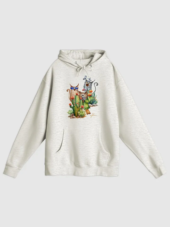 Desert Bloom: A Tale of Resilience Pullover Hoodie | Whimsical Unisex Sweatshirt product image (1)