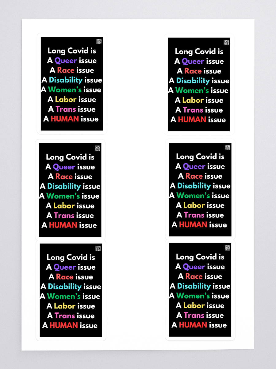 Long Covid Is sticker 6 pack product image (3)