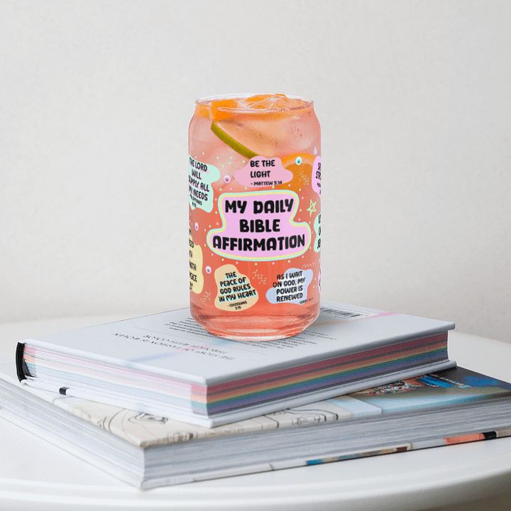 Bible Affirmation Can-Shaped Glass product image (2)