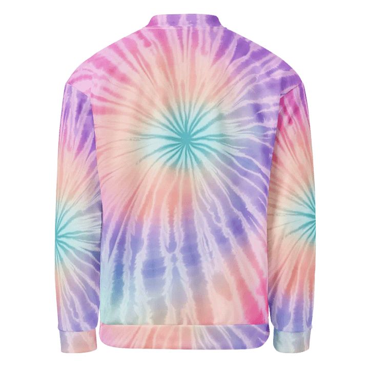 Pastel Radiance Tie-Dye Bomber Jacket product image (2)