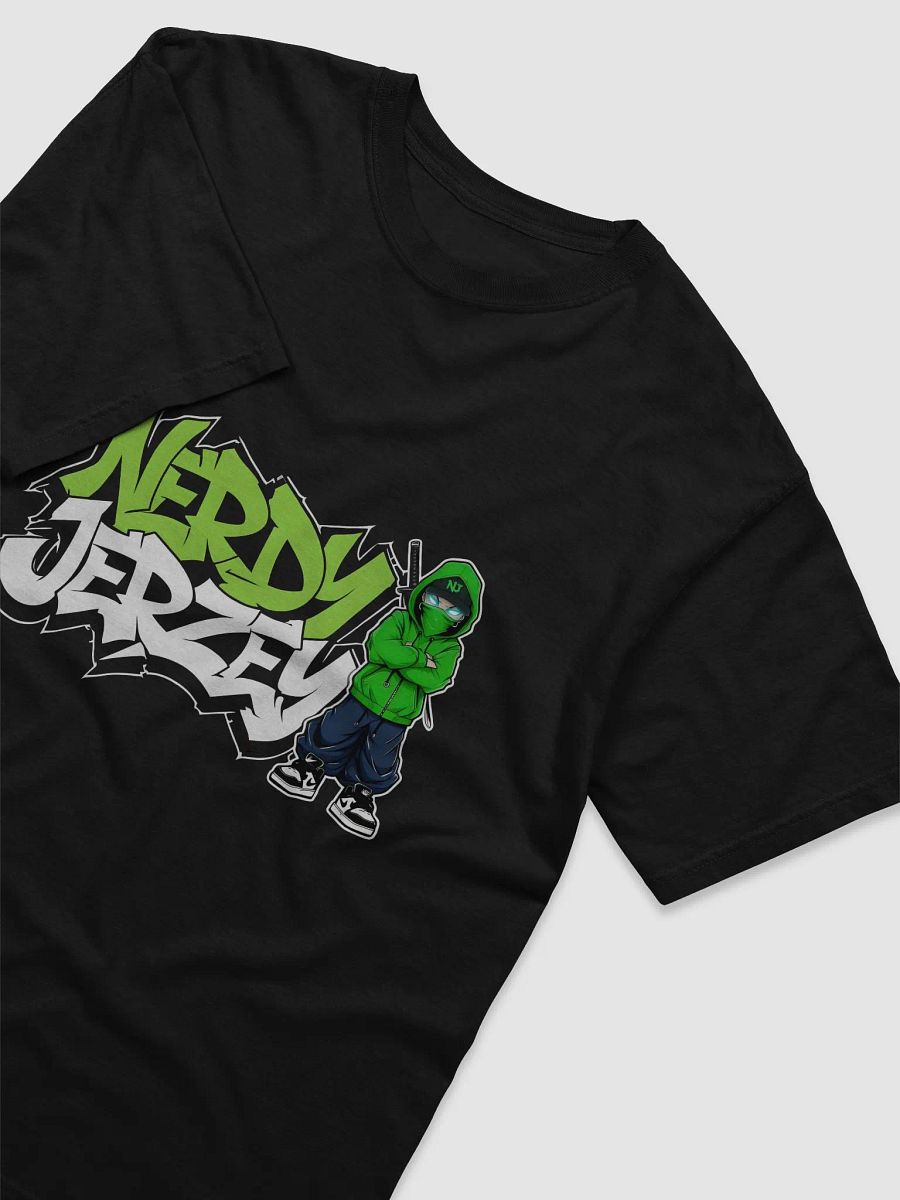 Nerdy Jerzey Graffiti Tee "Green & White Variant" product image (3)