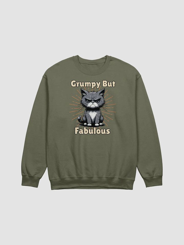 Grumpy But Fabulous Cat Crewneck Sweatshirt product image (13)