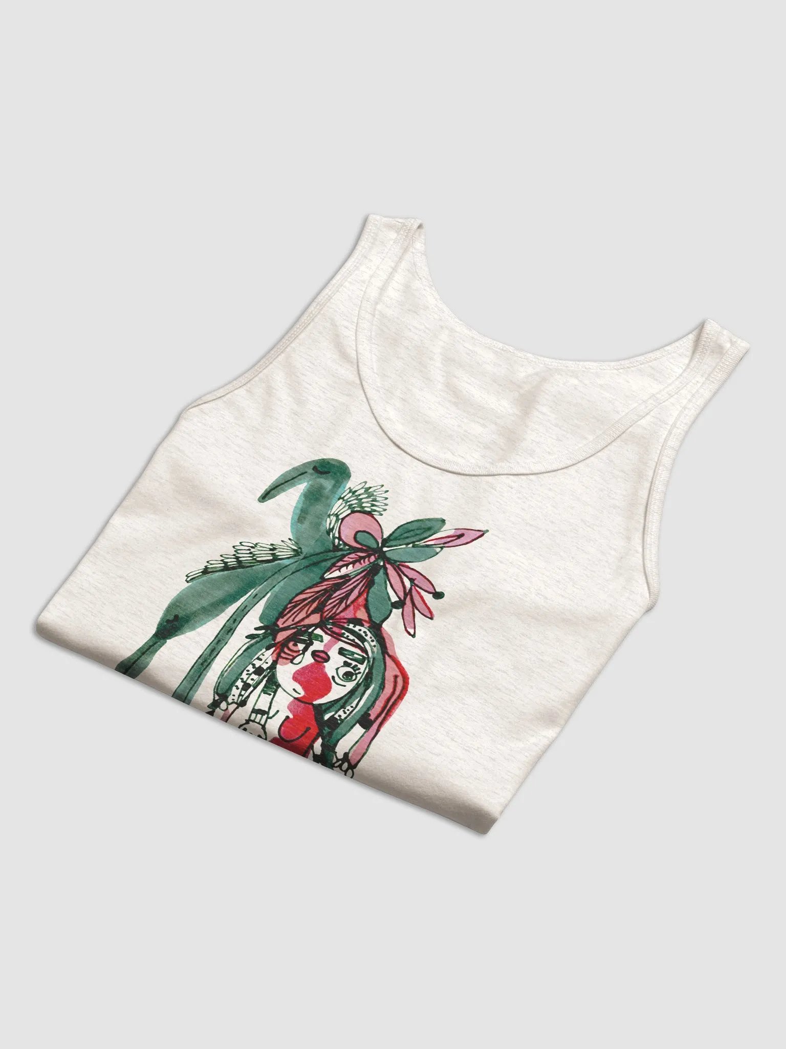 Abstract Girl With Birds Tank product image (9)