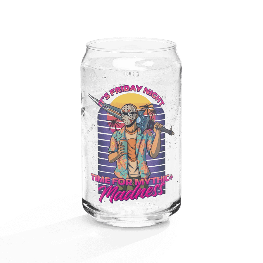 Synthwave Mythic+ Madness Can-Shaped Glass product image (10)