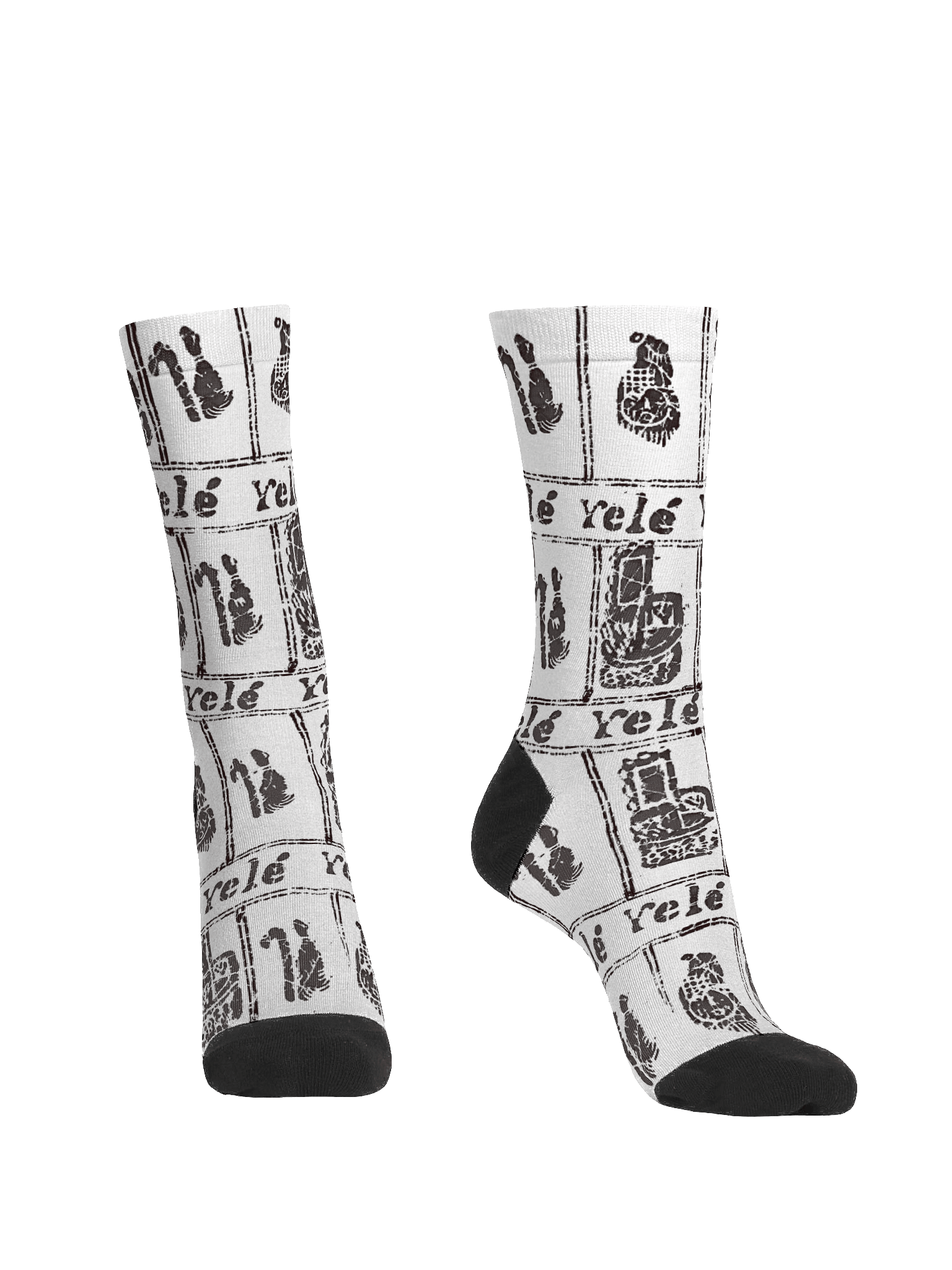 Yele Royalty Print Eco-Chic Art Crew Socks product image (2)
