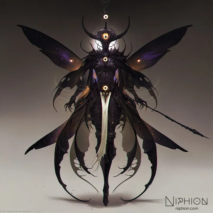 High-Resolution Digital Art – Abyssal Seraph, Character Design #10 product image (1)