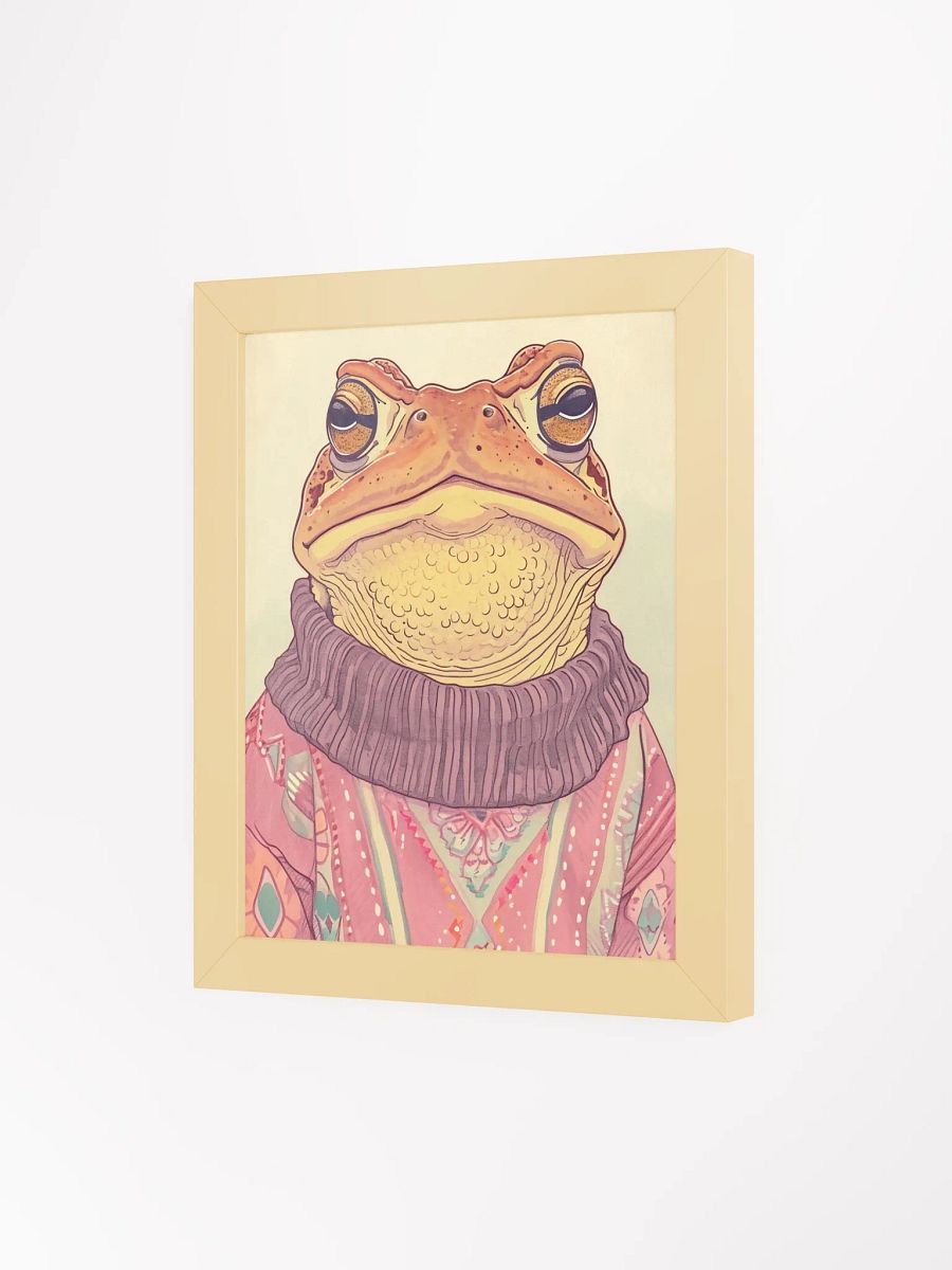 Whimsical Toad in Purple Turtleneck Poster product image (6)