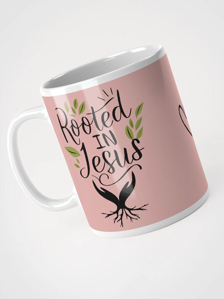 Rooted In Jesus (Pink) Inspirational Ceramic Mug product image (1)