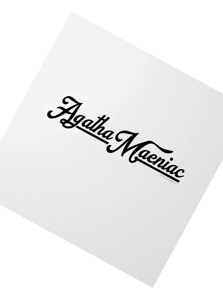 "Agatha Maeniac" Cut Out Sticker 4 Sizes Available product image (2)