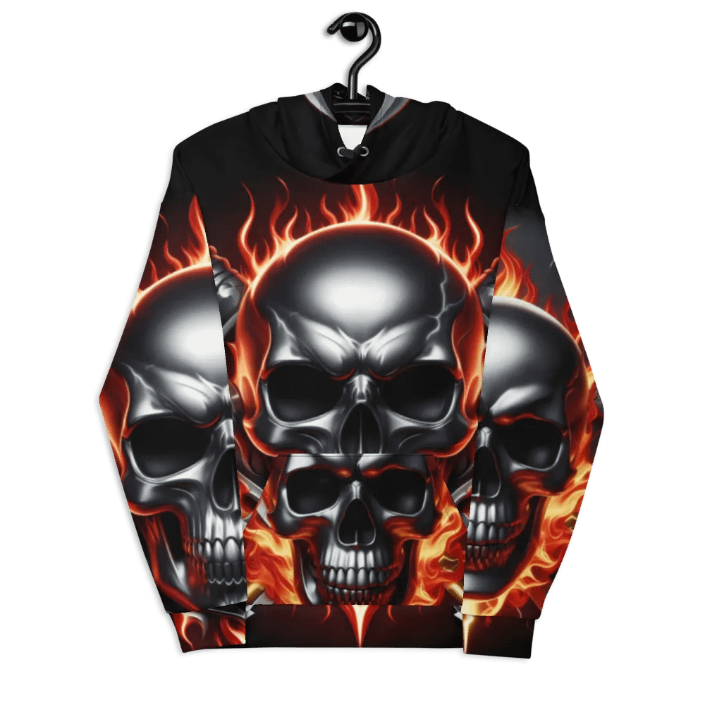 All-Over Printed Clothing - Unisex Skull Hoodie #27 product image (7)