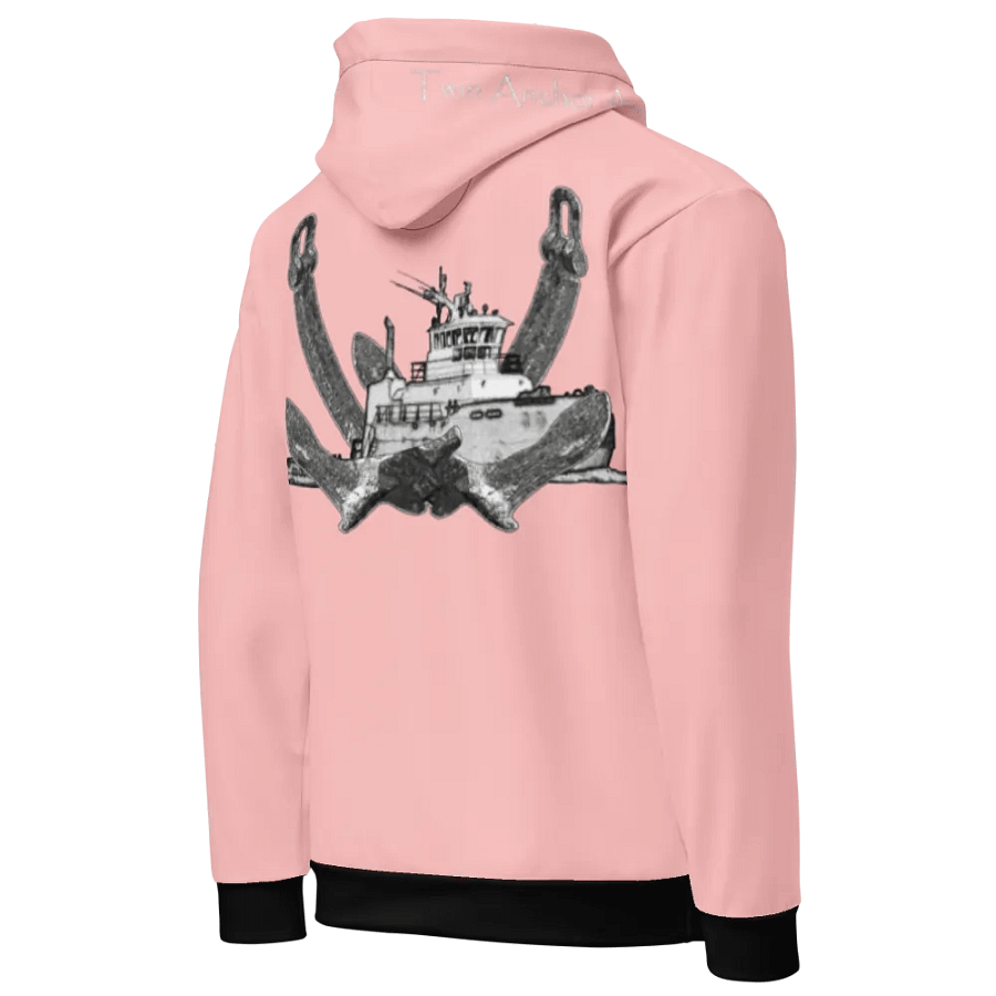 Pink Twin Anchor Titan tug Hoodie product image (8)