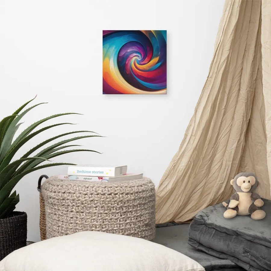 The Psychedelic Rainbow Spiral Canvas product image (8)