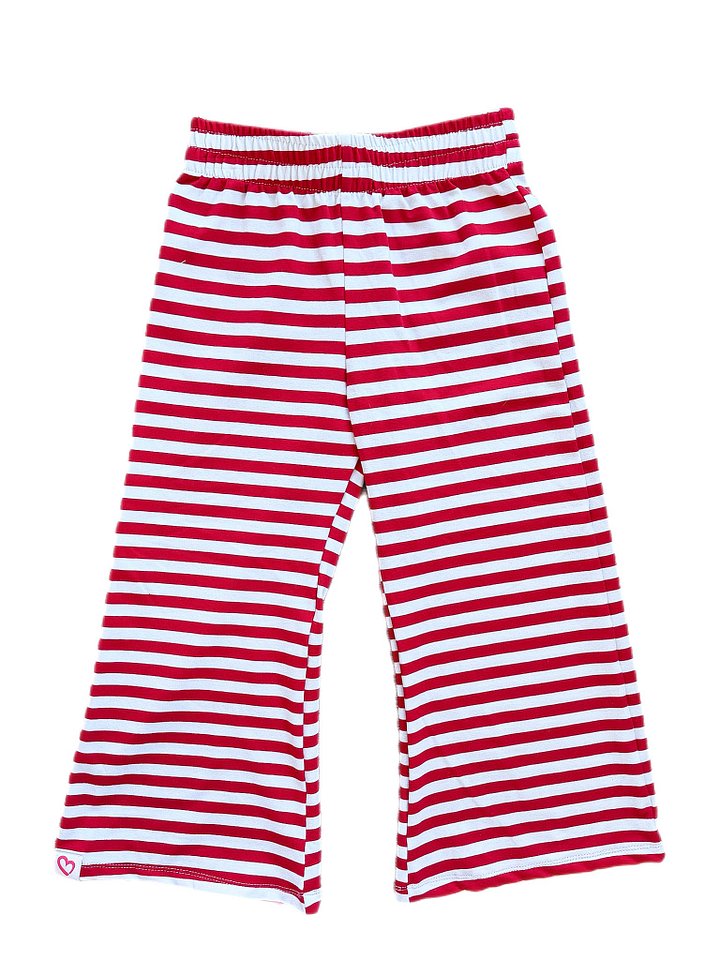 Red & White Stripes Wide Leg Pant product image (1)