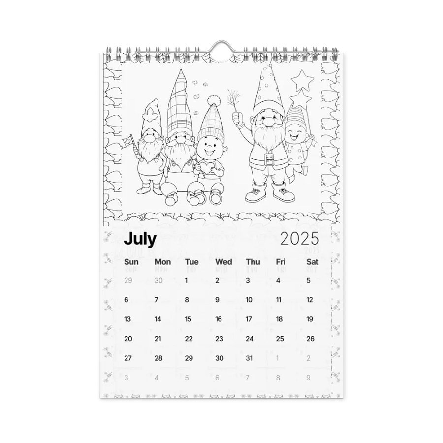 2025 A Gnomie Year Coloring Calendar-Physical product image (7)