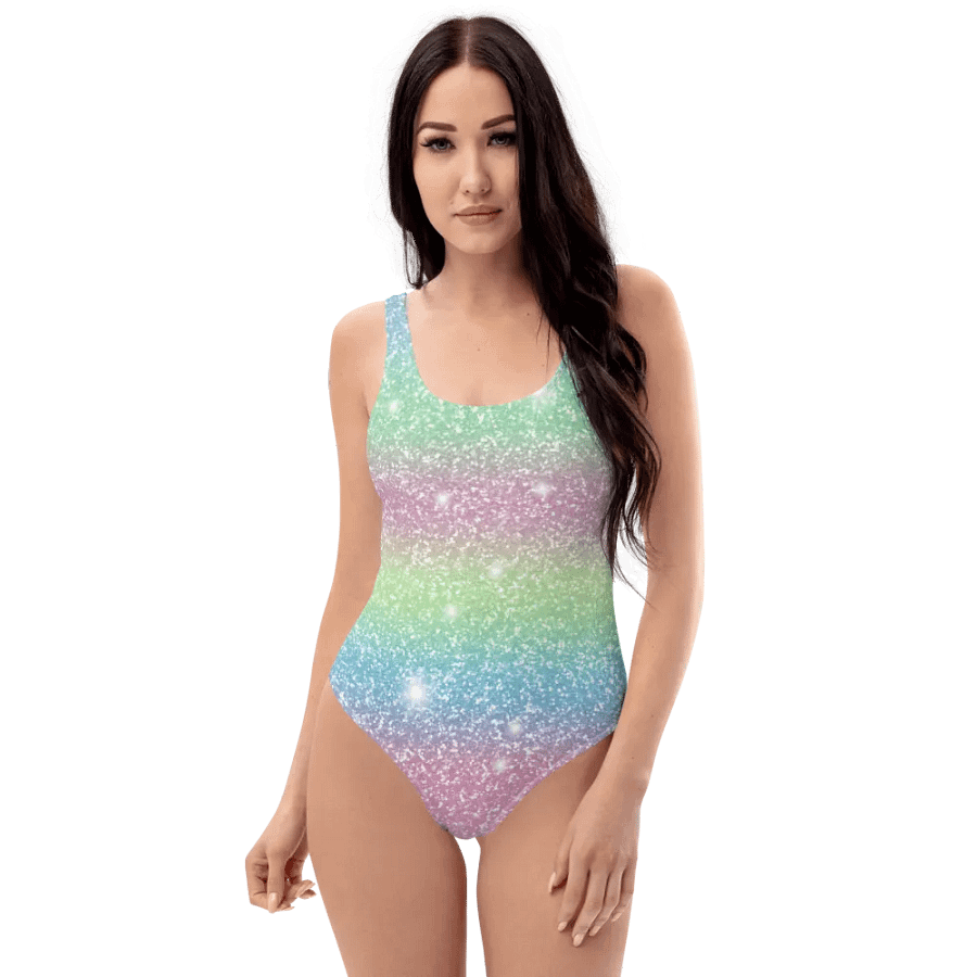 Glitter Unicorn Texture Design One Piece Swimsuit (9) product image (1)