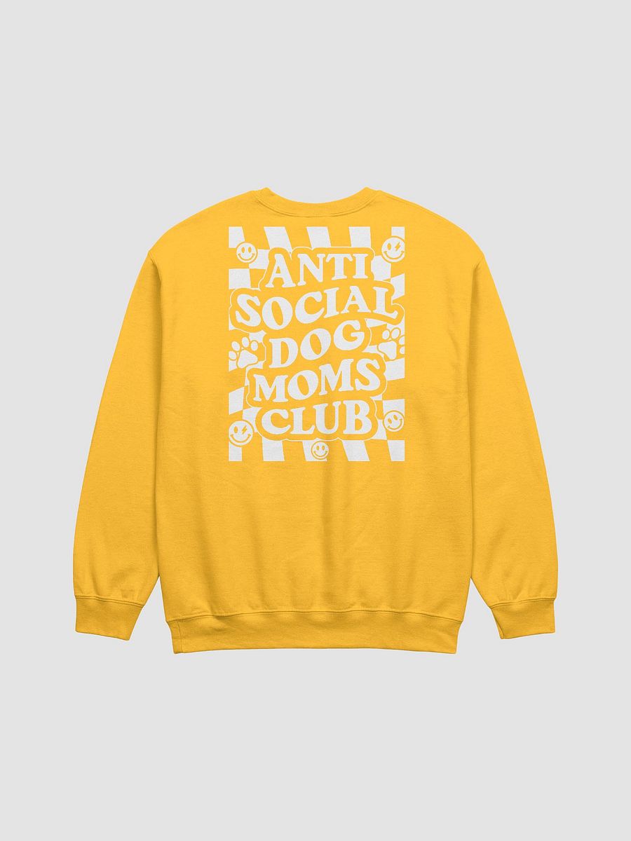Anti Social Dog Moms Club Retro Checkerboard Sweatshirt | Funny Introvert Checkered Shirt for Dog Moms product image (14)