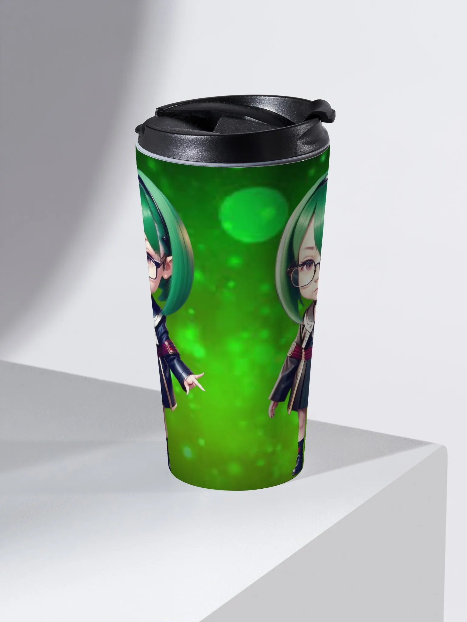 (Green CHIBI) K Stainless Steel Travel Mug product image (2)