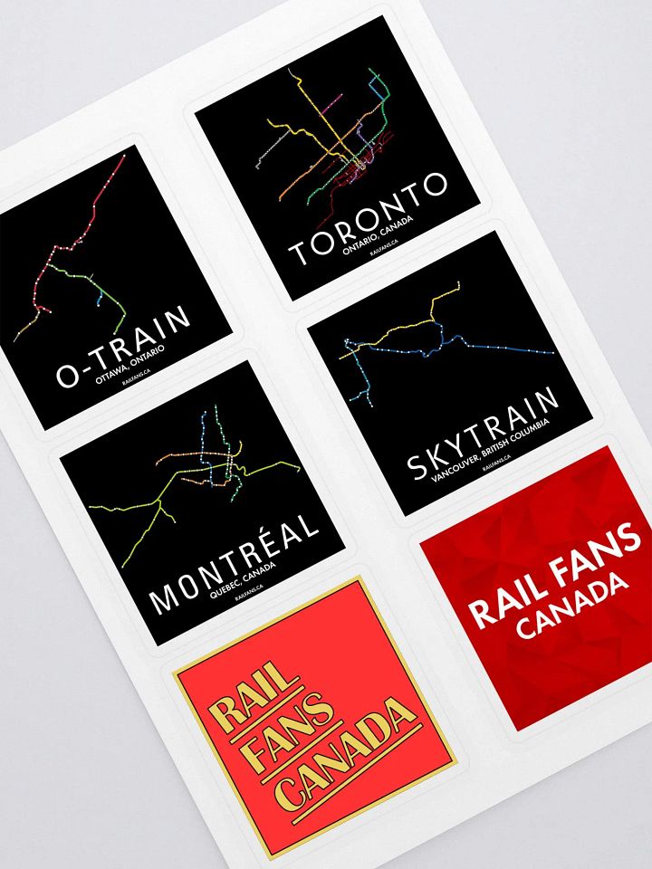 The Rail Fans Canada Map and Logo Stickers Collection product image (1)