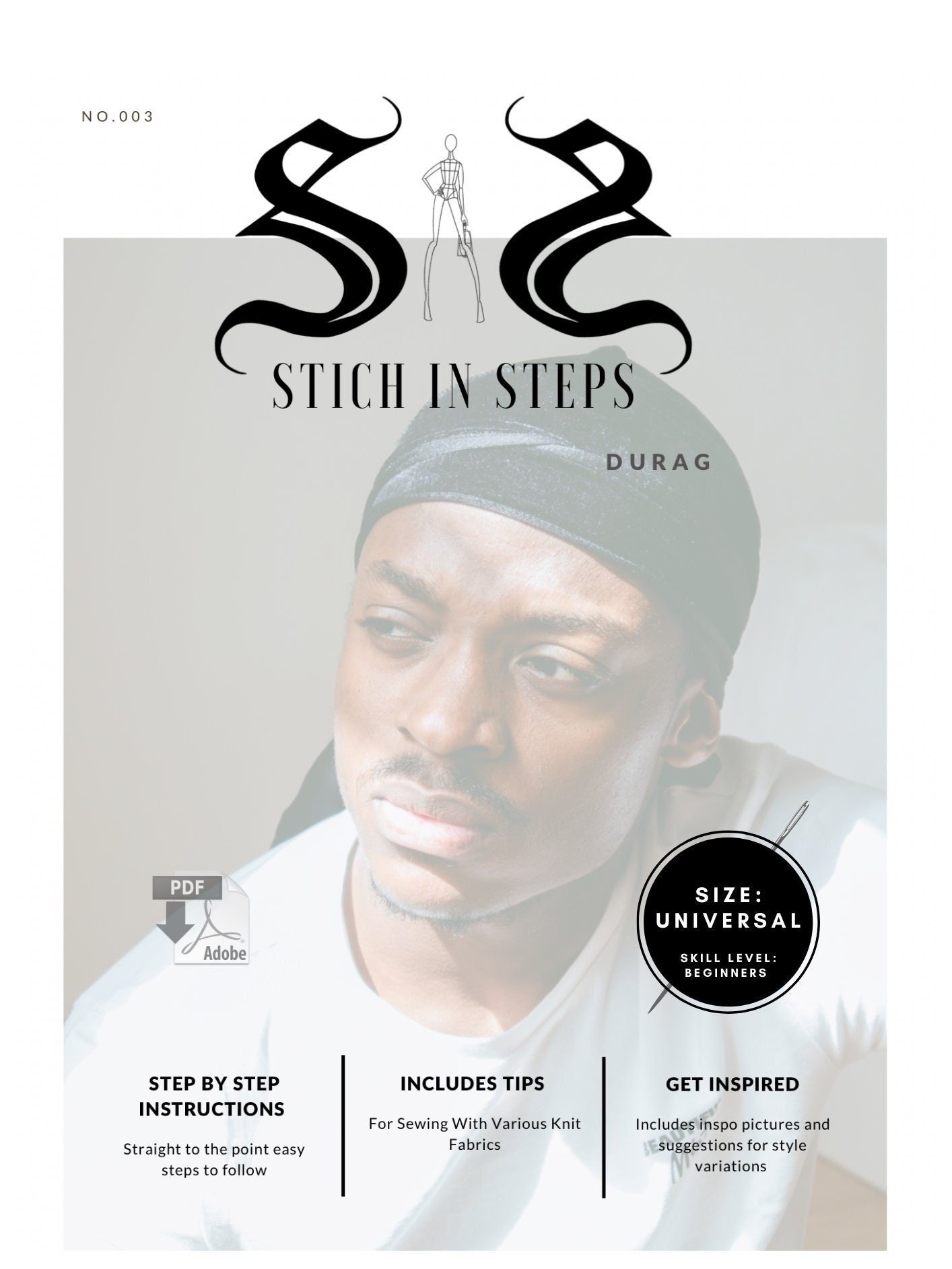 Unisex Durag - Digital Sewing Pattern product image (1)