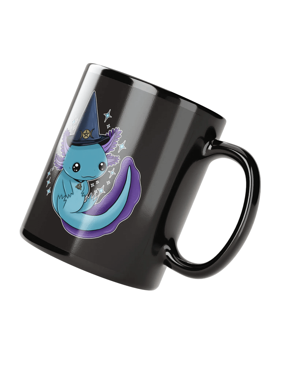 Whimsical Wicca Black Ceramic Mug - Axolotl product image (3)