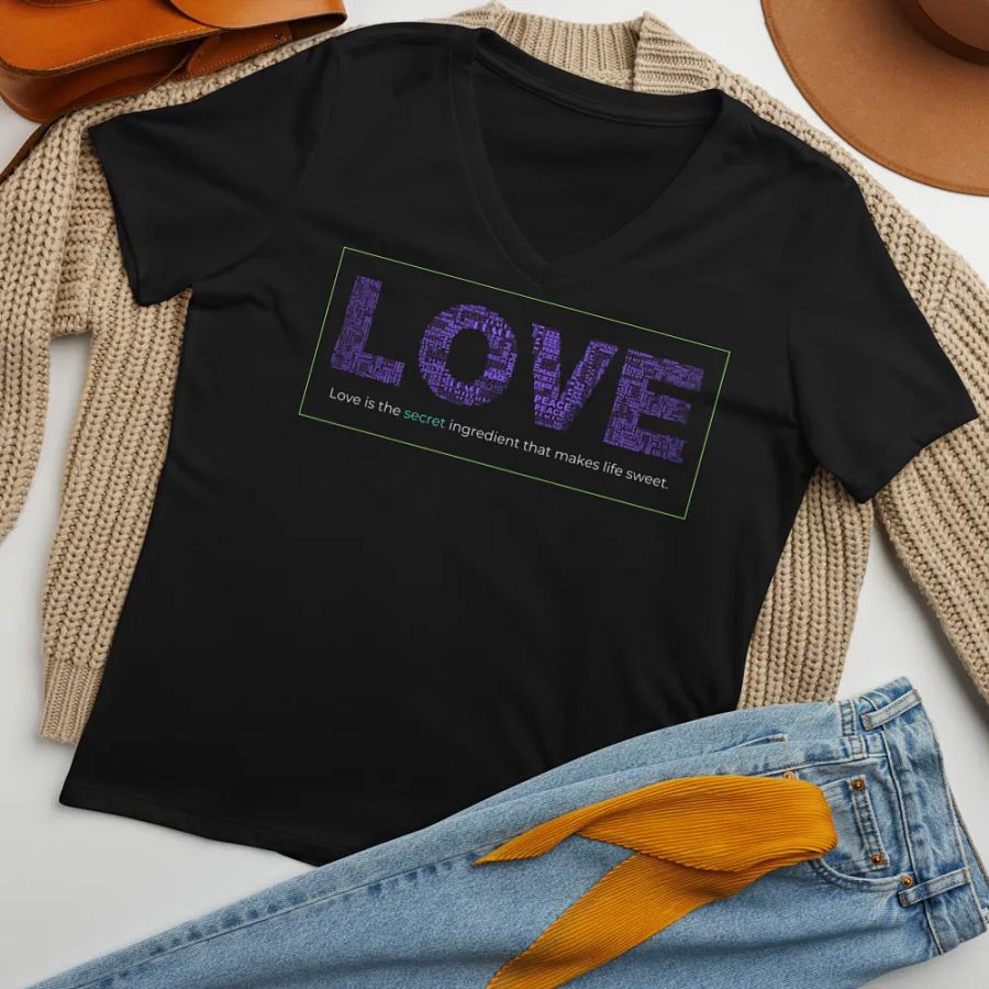 Sweet Love Relaxed V-Neck Tee product image (58)